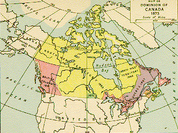 1873 Map of Canada.
